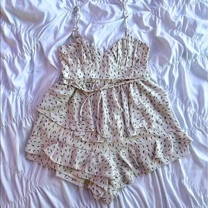 Cute summer chiffon romper skater dress
